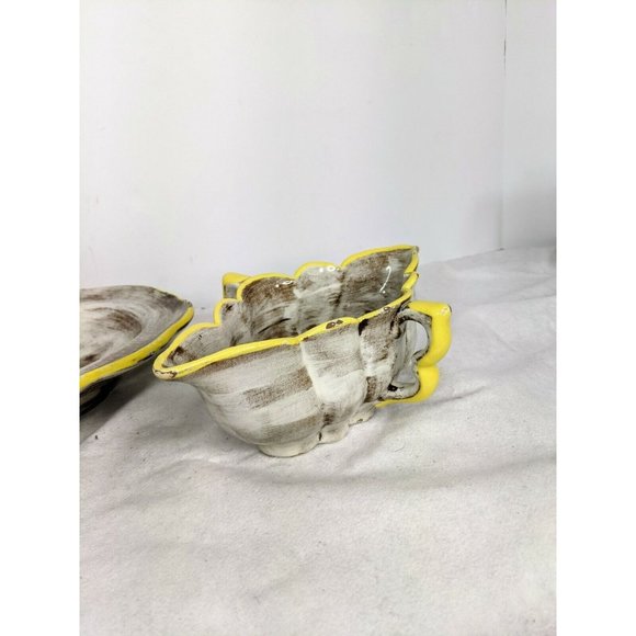 SANTA ANITA WARE PLATTER AND GRAVY BOWL SIGNED VRENI PROVINCIAL YELLOW APPLE - Picture 11 of 12